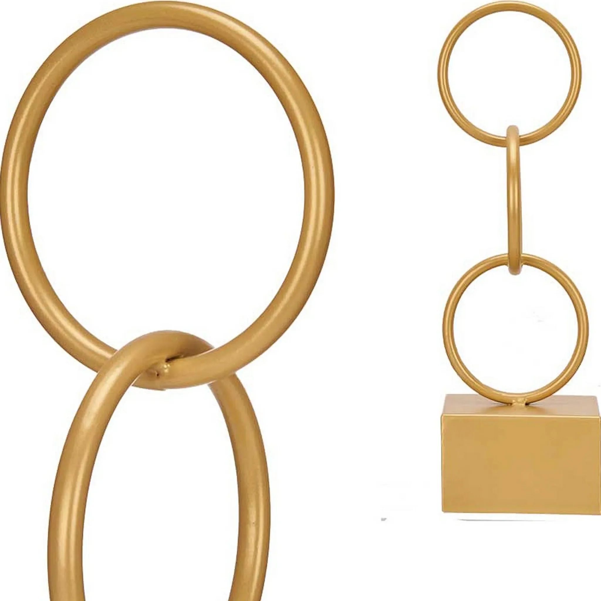 Deko-Figur Ringe – Metall Gold